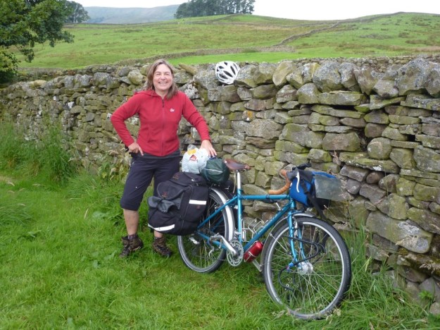 Me and the hardy Roughstuff. Just having broken camp in a field near Hardraw.